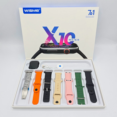 اپل واچ سری 10 نسخه جدید 2025 مدل WS X11 با 7 عدد بند اضافه