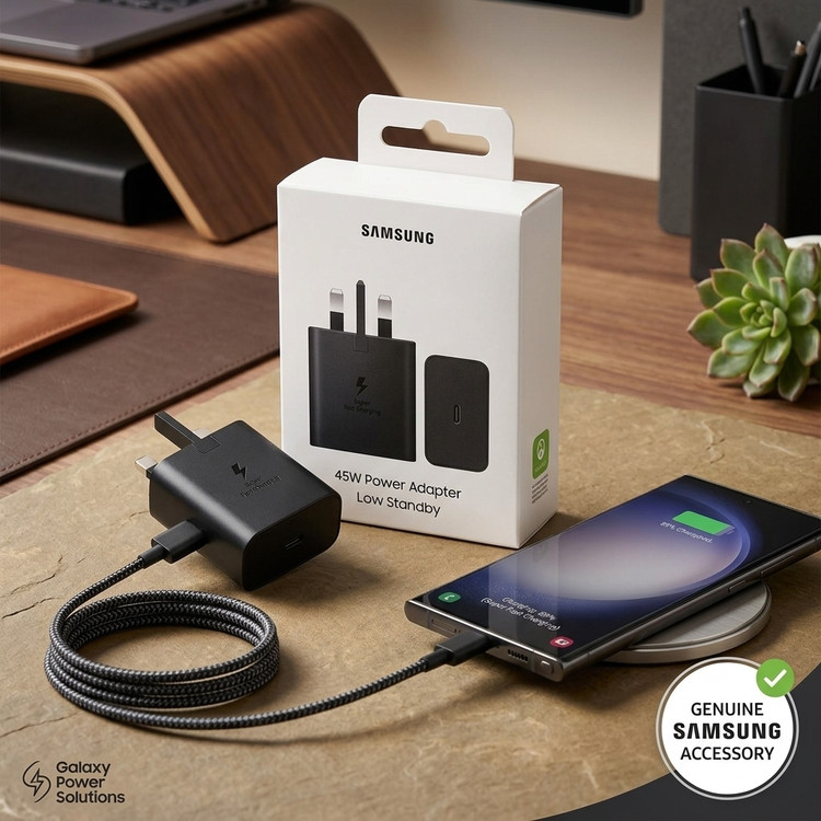 شارژر سامسونگ مدل EP-T4511 توان 45 وات سه پین اصلی ساخت ویتنام اورجینال