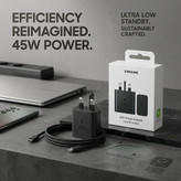 شارژر سامسونگ مدل EP-T4511 توان 45 وات سه پین اصلی ساخت ویتنام اورجینال