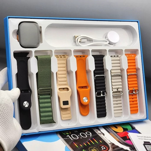 ساعت هوشمند WISME اصل مدل K9 Ultra Pro Max با 7 عدد بند اضافه